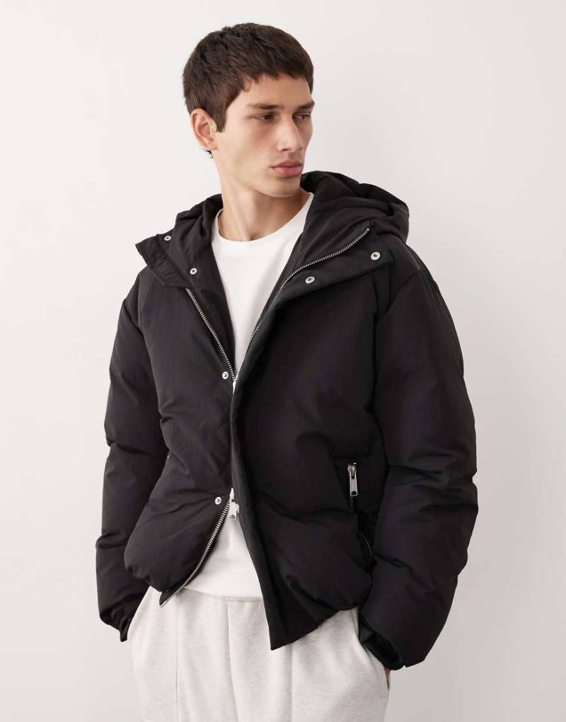 ASOS COLLECTIVE - Steppjacke in Schwarz mit Daunenfutter von ASOS COLLECTIVE
