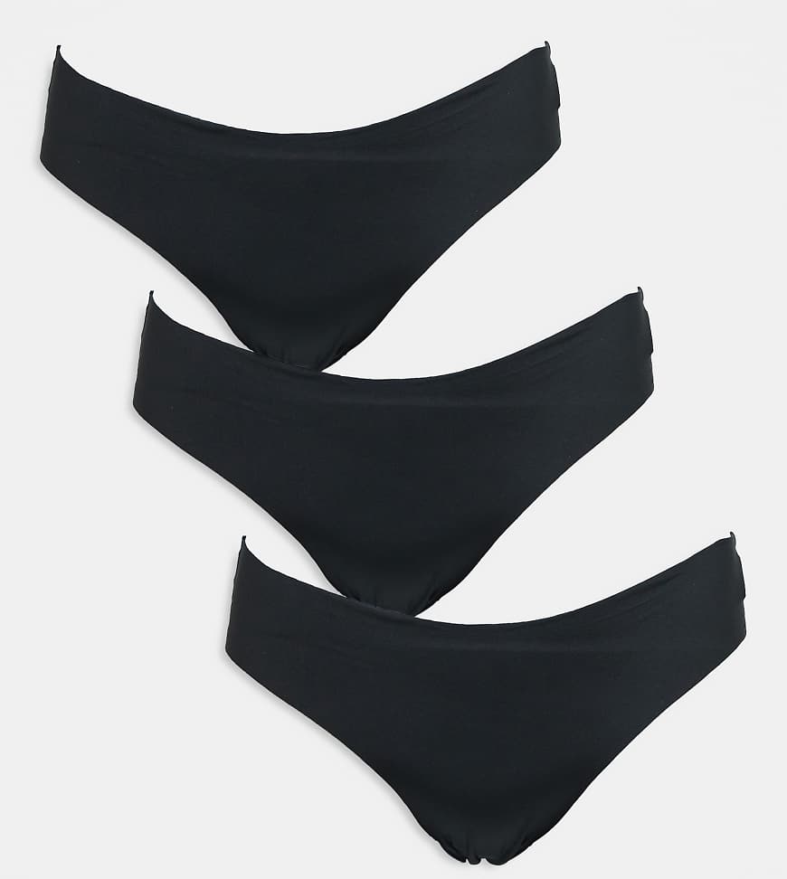 ASOS DESIGN Curve - 3er-Pack sich nicht abzeichnende Brazilian-Slips in Schwarz ASOS DESIGN Curve - 3er-Pack sich nicht abzeichnende Brazilian-Slips in Schwarz von ASOS Curve
