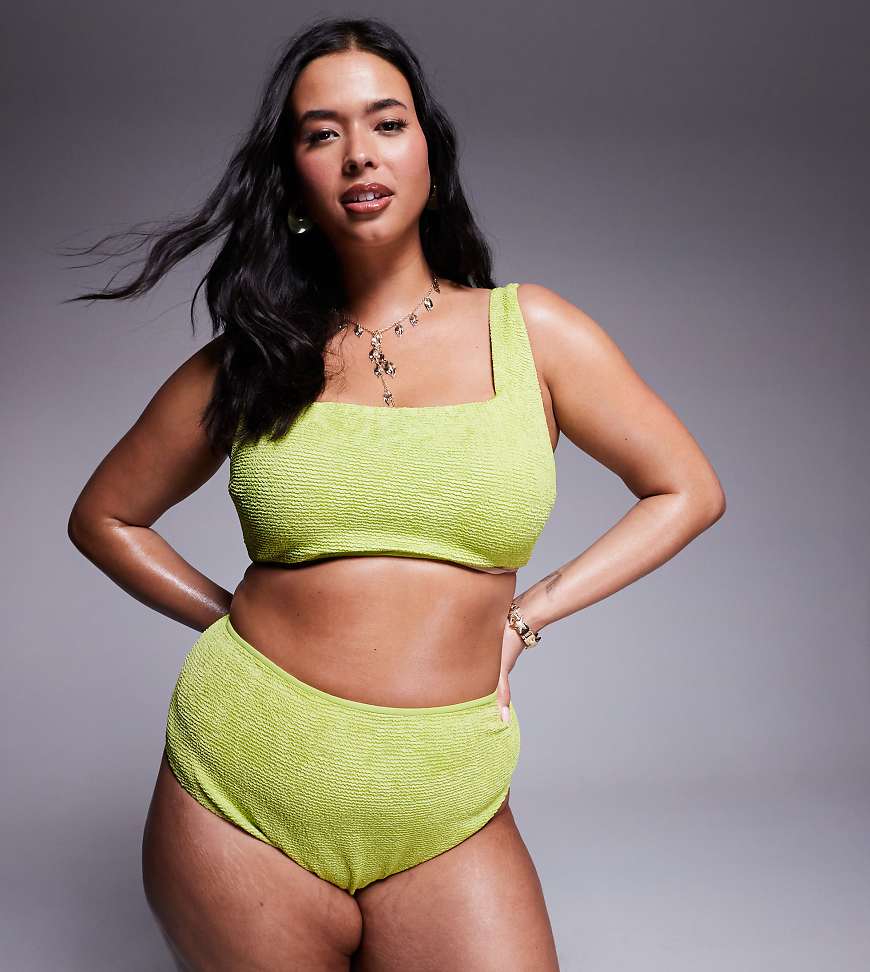 ASOS DESIGN Curve - Bella - Bikinioberteil in hellem Chartreuse-Grün ASOS DESIGN Curve - Bella - Bikinioberteil in hellem Chartreuse-Grün von ASOS Curve