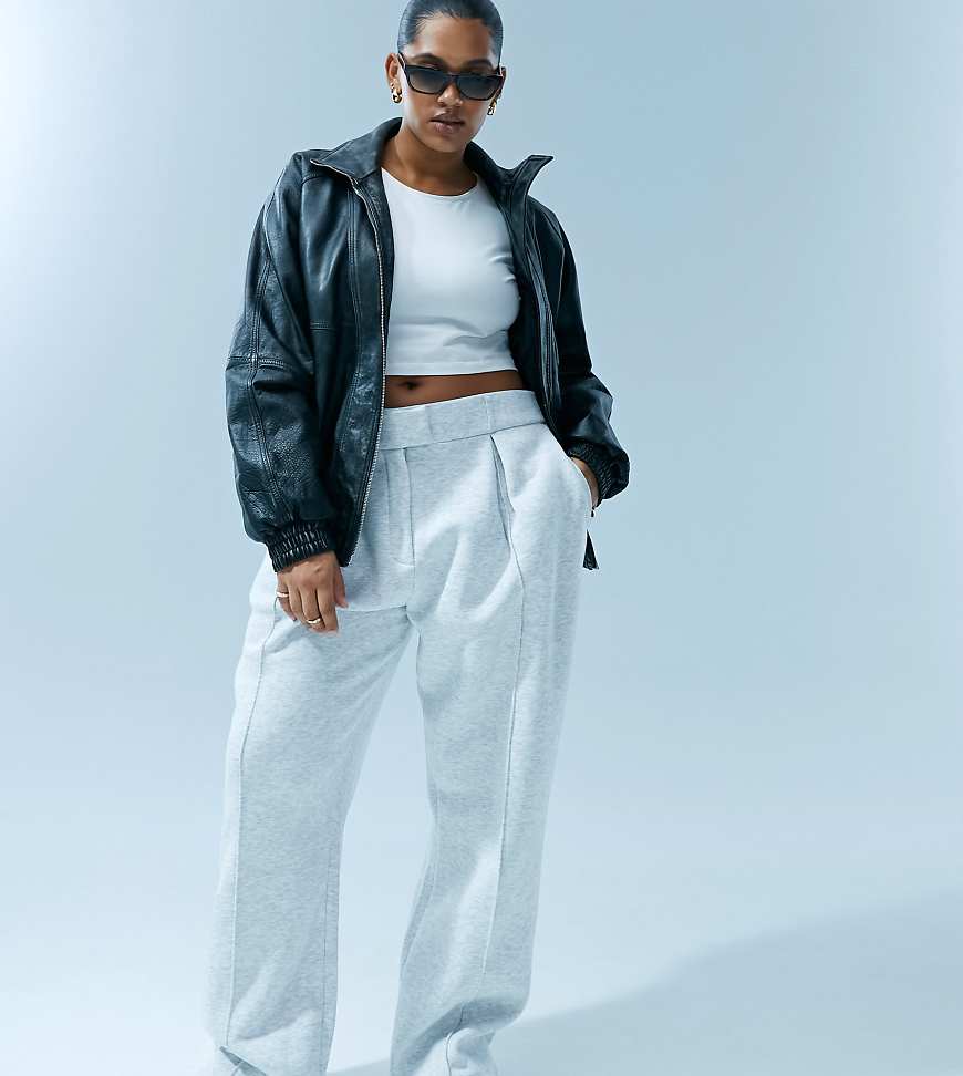 ASOS DESIGN Curve - Elegante Jogginghose in Grau meliert ASOS DESIGN Curve - Elegante Jogginghose in Grau meliert von ASOS Curve