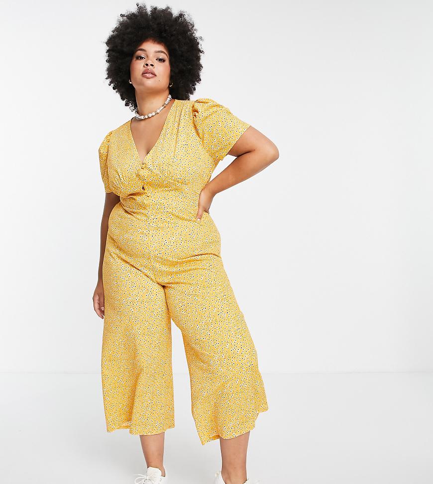 ASOS DESIGN Curve - Freizeit-Jumpsuit in Senfgelb geblümt-Mehrfarbig ASOS DESIGN Curve - Freizeit-Jumpsuit in Senfgelb geblümt-Mehrfarbig von ASOS Curve