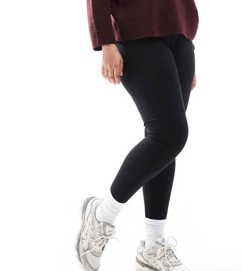 ASOS DESIGN Curve - Superweiche Leggings aus Modal-Baumwolle-Schwarz von ASOS Curve