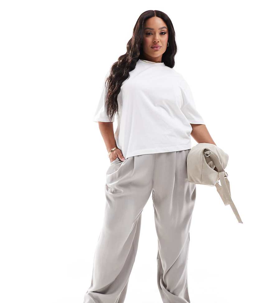 ASOS DESIGN Curve - Hose in Grau mit weitem Schnitt ASOS DESIGN Curve - Hose in Grau mit weitem Schnitt von ASOS Curve