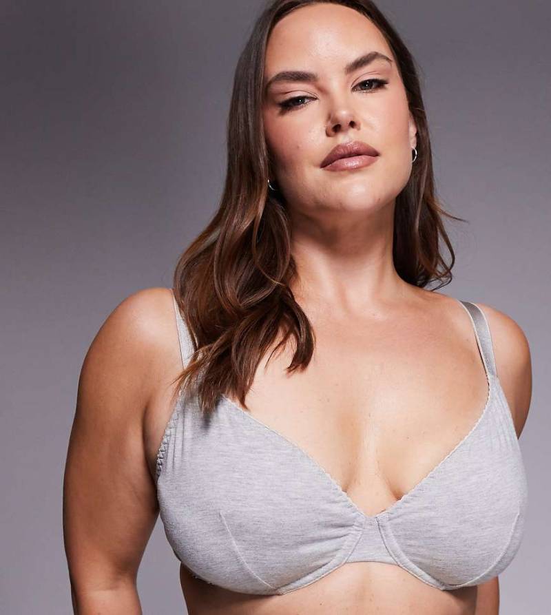 ASOS DESIGN Curve - Mila - Bügel-BH in meliertem Grau von ASOS Curve