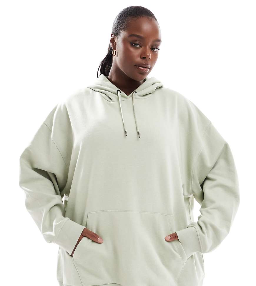 ASOS DESIGN Curve - Oversize-Kapuzenpullover in Wüstengrün ASOS DESIGN Curve - Oversize-Kapuzenpullover in Wüstengrün von ASOS Curve