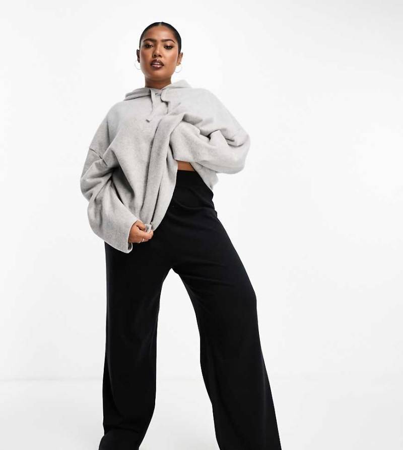 ASOS DESIGN Curve - Superweiche Jogginghose in Schwarz mit weitem Schnitt von ASOS Curve