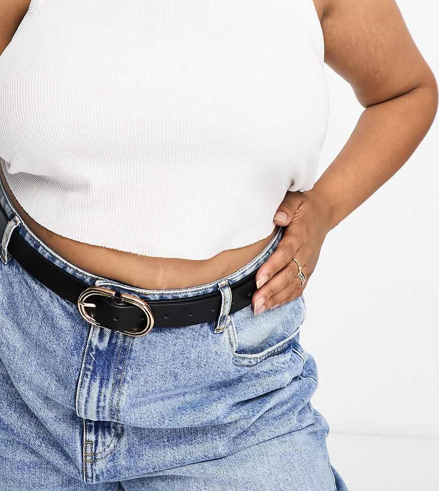 ASOS DESIGN Curve - Taillen- und Hüftgürtel in Schwarz für Jeans ASOS DESIGN Curve - Taillen- und Hüftgürtel in Schwarz für Jeans von ASOS Curve