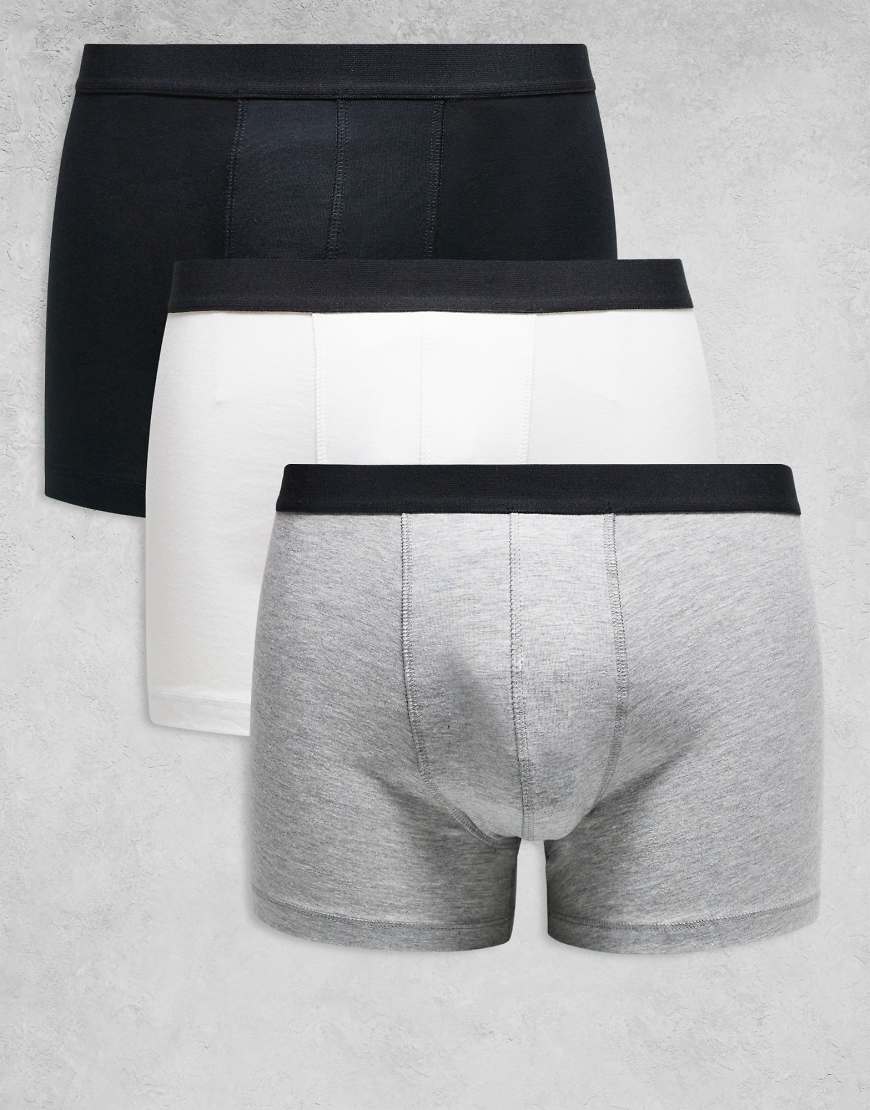 ASOS DESIGN - 3er-Pack Unterhosen in verschiedenen Farben mit Bunddetail-Bunt von ASOS DESIGN