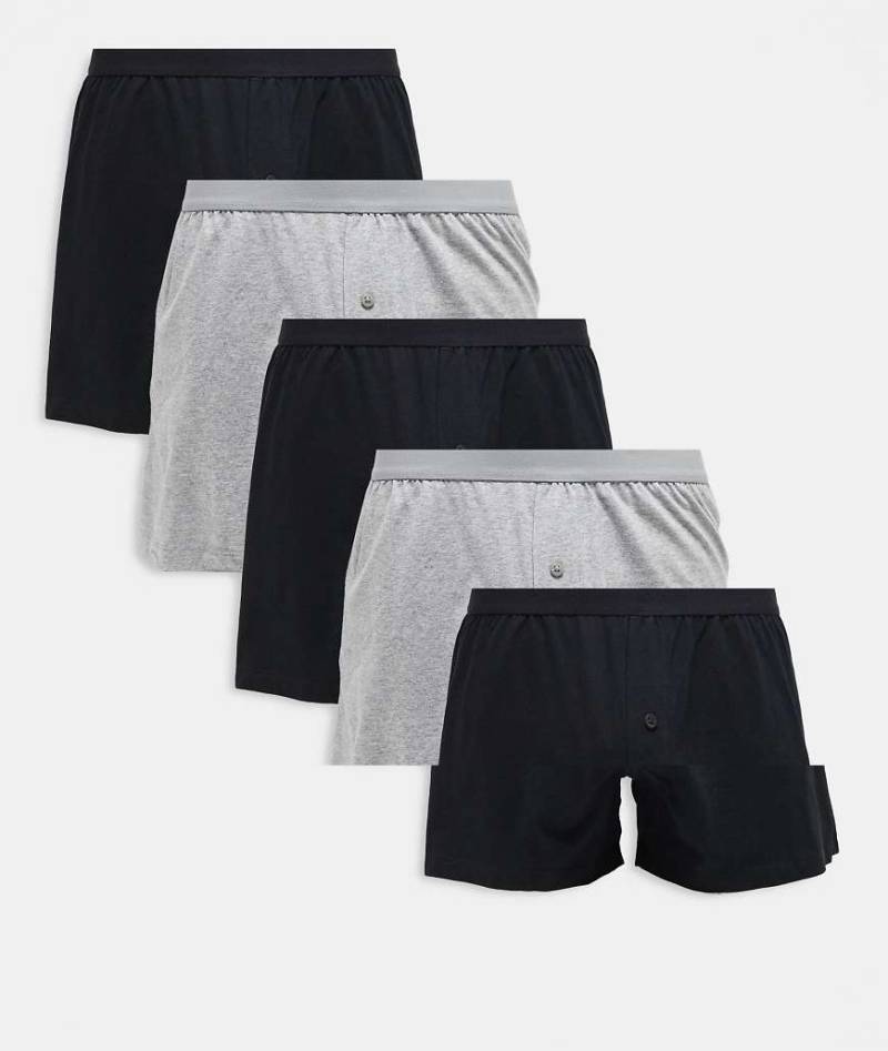 ASOS DESIGN - 5er-Set Boxershorts in verschiedenen Farben-Bunt von ASOS DESIGN