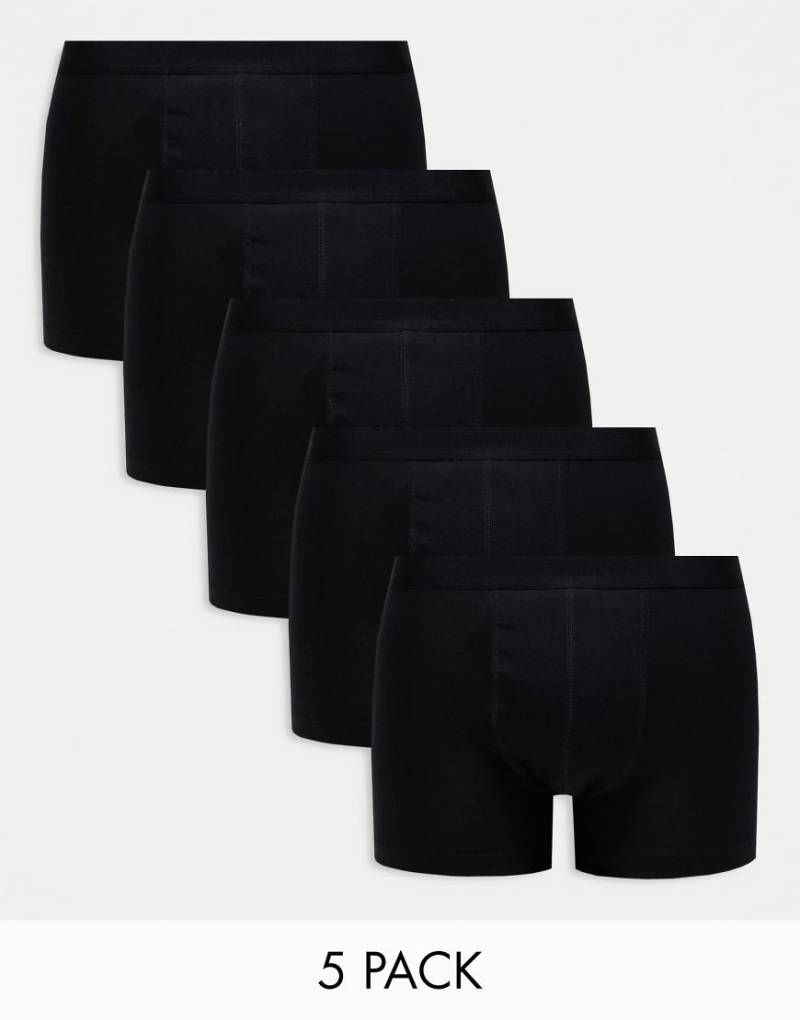 ASOS DESIGN - 5er-Pack Unterhosen aus Baumwolle in Schwarz von ASOS DESIGN
