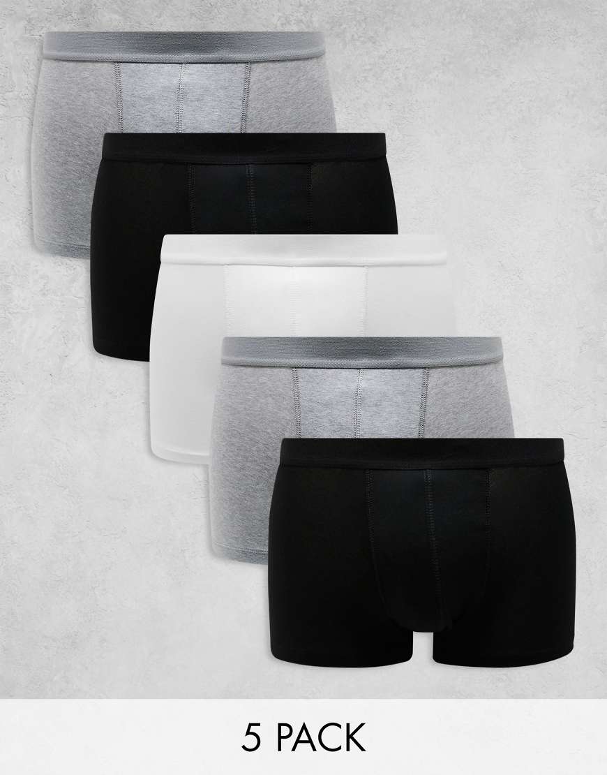 ASOS DESIGN - 5er-Pack bunte Unterhosen mit schlichtem Bund von ASOS DESIGN