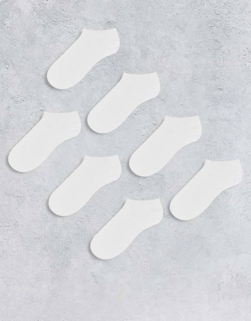 ASOS DESIGN - 7er Pack Sneaker-Socken in Weiß von ASOS DESIGN