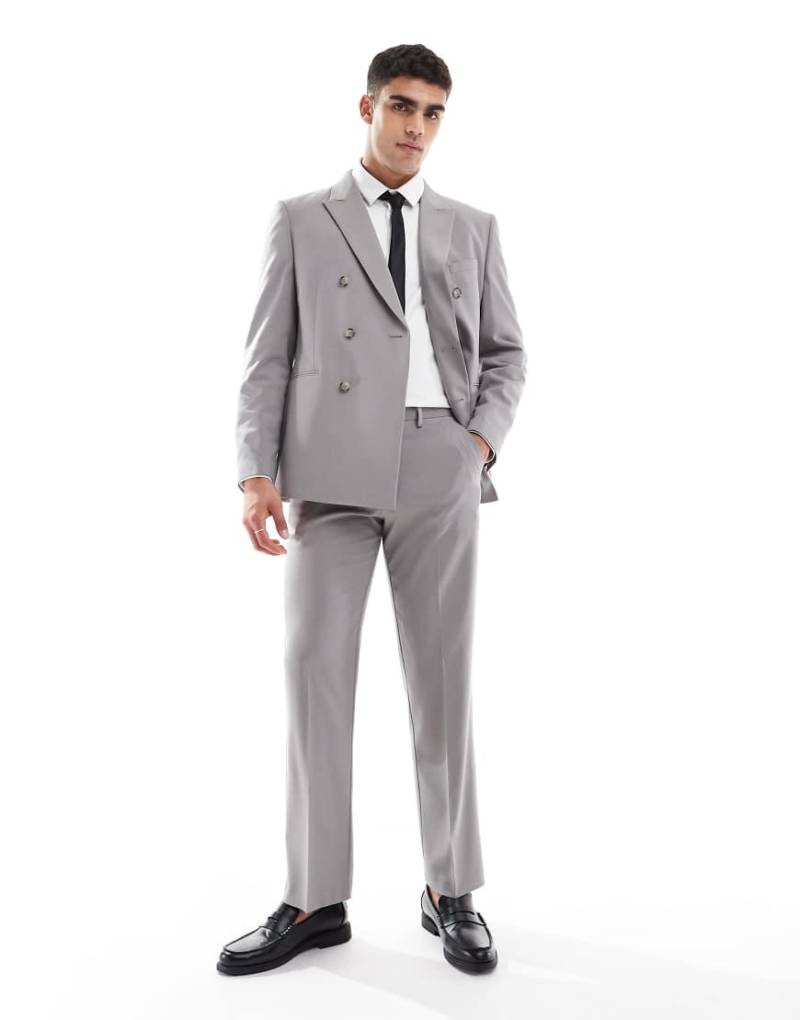 ASOS DESIGN - Anzughose in Anthrazit mit geradem Schnitt-Grau von ASOS DESIGN