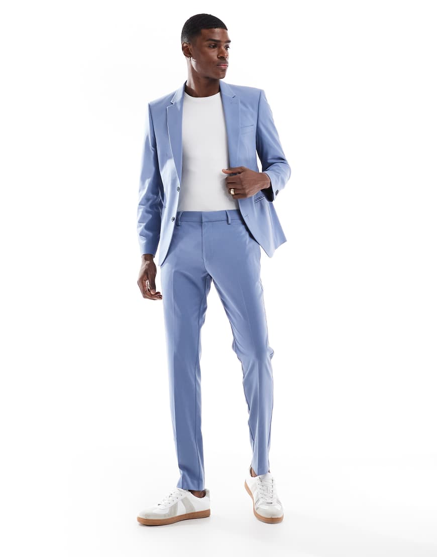 ASOS DESIGN - Anzughose in Blau mit engem Schnitt ASOS DESIGN - Anzughose in Blau mit engem Schnitt von ASOS DESIGN