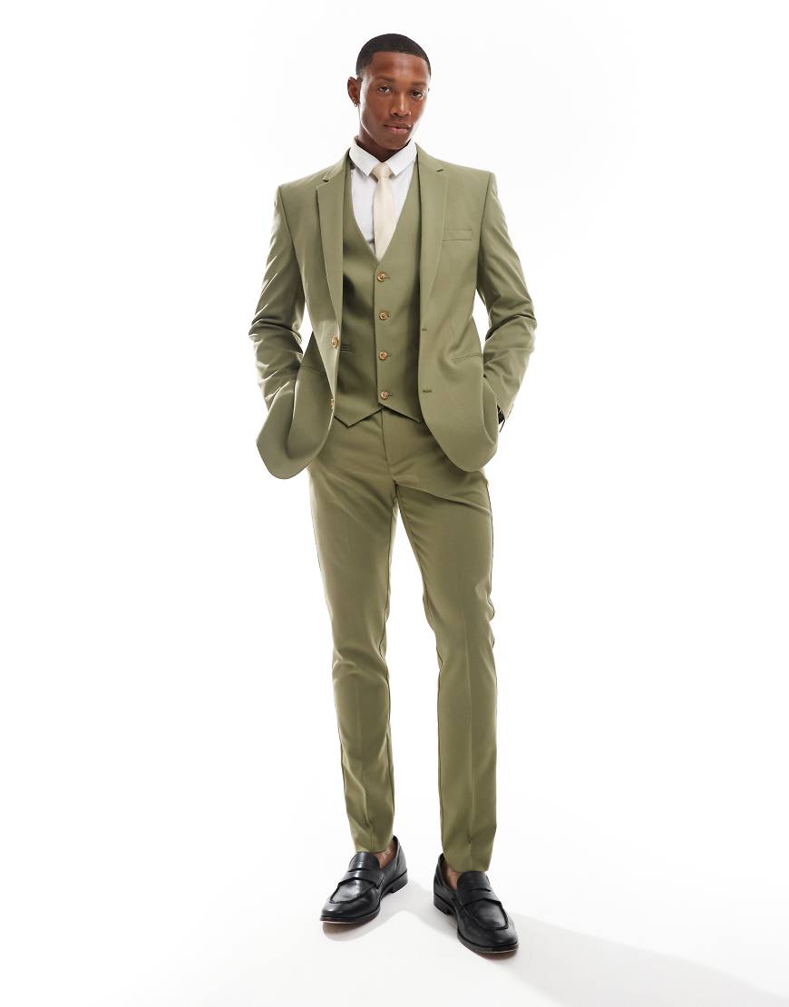 ASOS DESIGN - Anzughose in Salbeigrün mit engem Schnitt ASOS DESIGN - Anzughose in Salbeigrün mit engem Schnitt von ASOS DESIGN