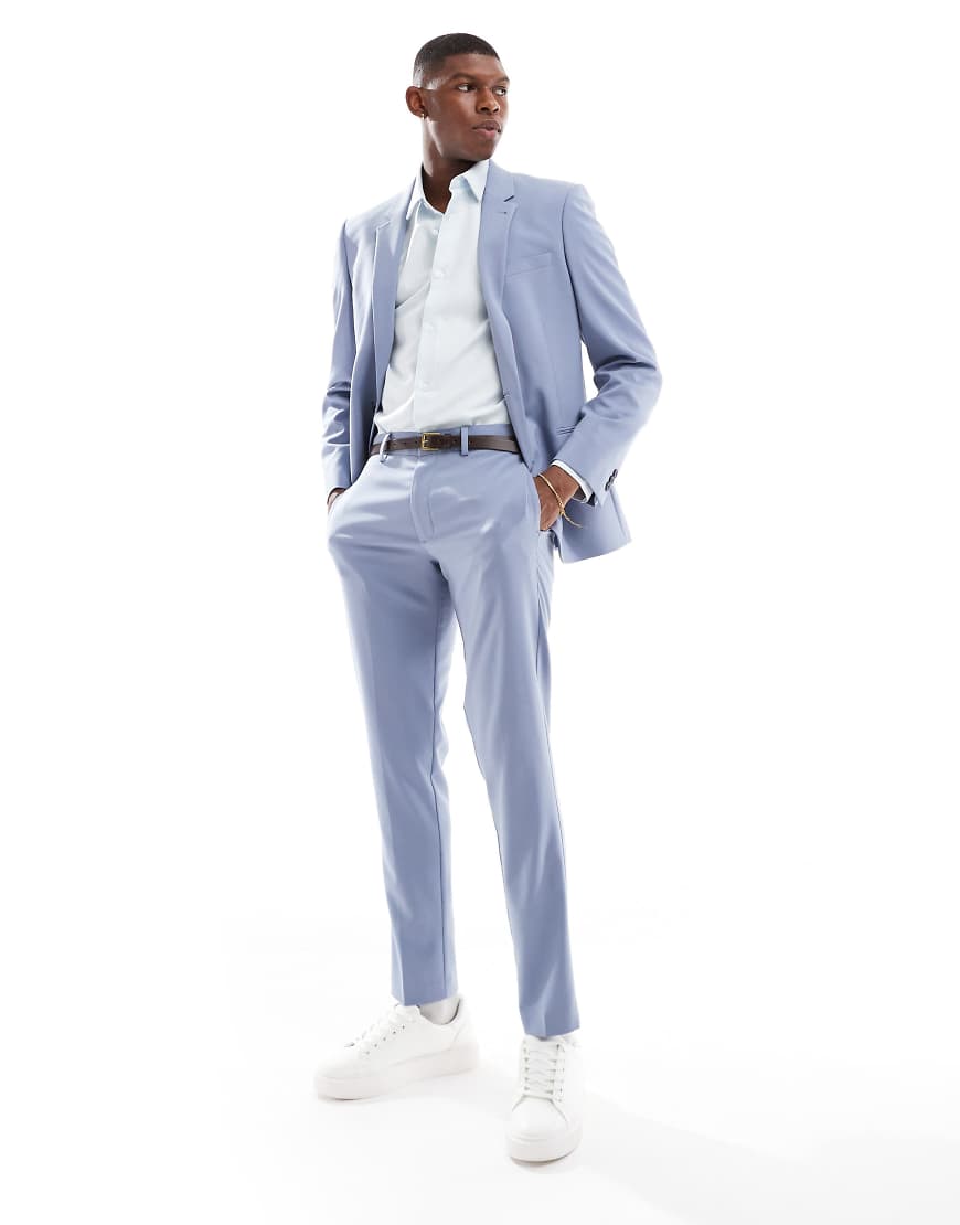 ASOS DESIGN - Anzughose in Staubblau mit engem Schnitt ASOS DESIGN - Anzughose in Staubblau mit engem Schnitt von ASOS DESIGN