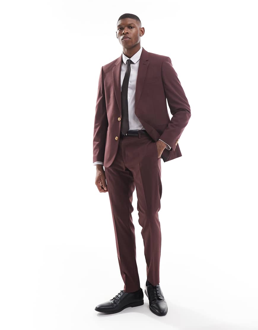 ASOS DESIGN - Anzughose mit engem Schnitt in Braun ASOS DESIGN - Anzughose mit engem Schnitt in Braun von ASOS DESIGN