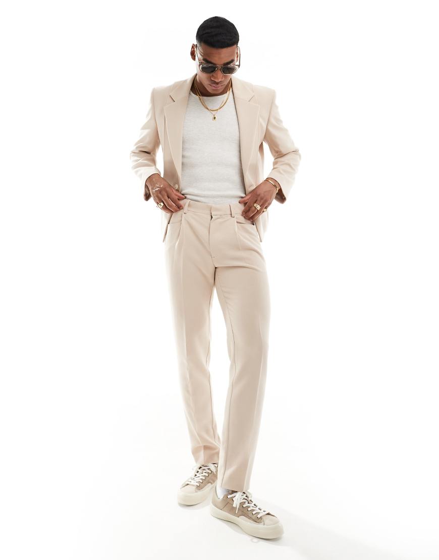 ASOS DESIGN - Anzughose mit schmalem Schnitt in Steinbeige-Neutral ASOS DESIGN - Anzughose mit schmalem Schnitt in Steinbeige-Neutral von ASOS DESIGN