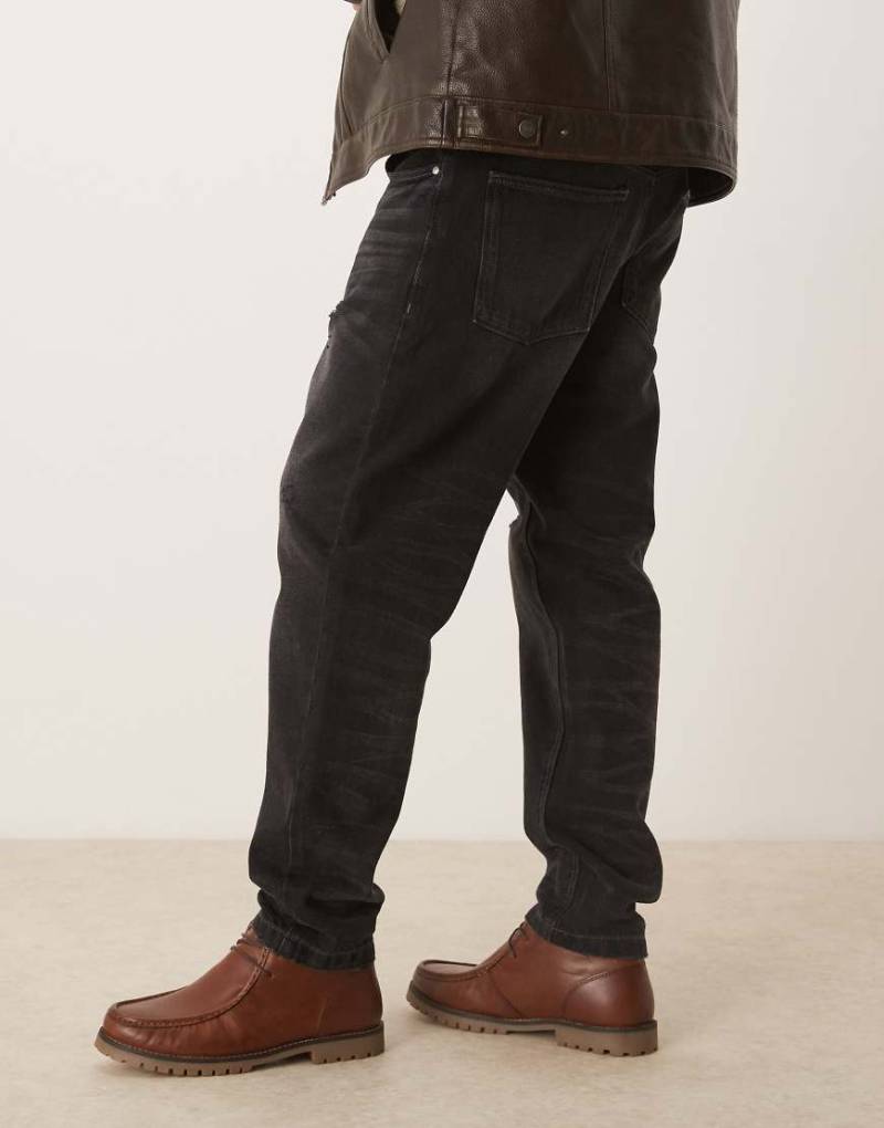 ASOS DESIGN - Apron - Stiefel aus hellbraunem Leder mit Profilsohle von ASOS DESIGN