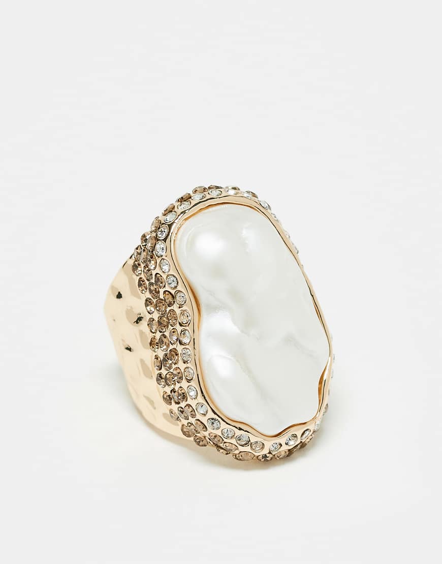 ASOS DESIGN - Auffälliger Ring mit Perlenverzierung-Silber ASOS DESIGN - Auffälliger Ring mit Perlenverzierung-Silber von ASOS DESIGN