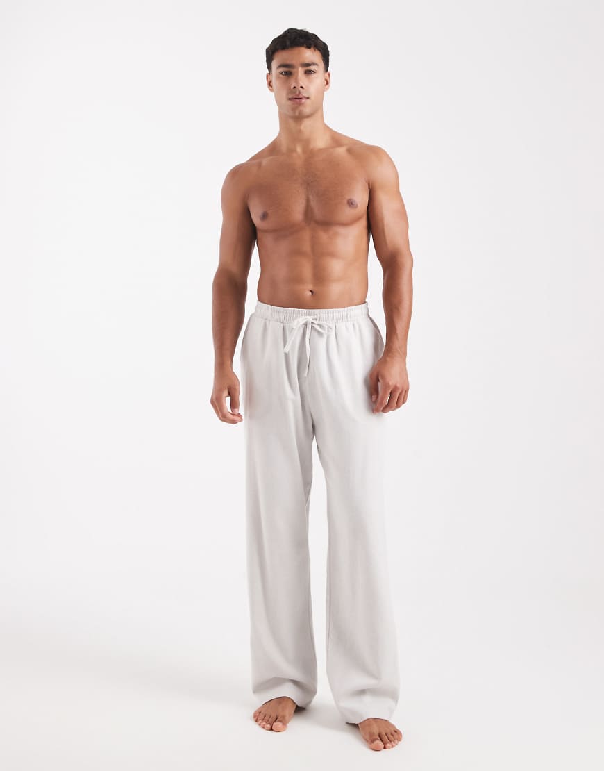 ASOS DESIGN - Aufgeraute Lounge-Hose aus Baumwolle in Elfenbein-Weiß ASOS DESIGN - Aufgeraute Lounge-Hose aus Baumwolle in Elfenbein-Weiß von ASOS DESIGN