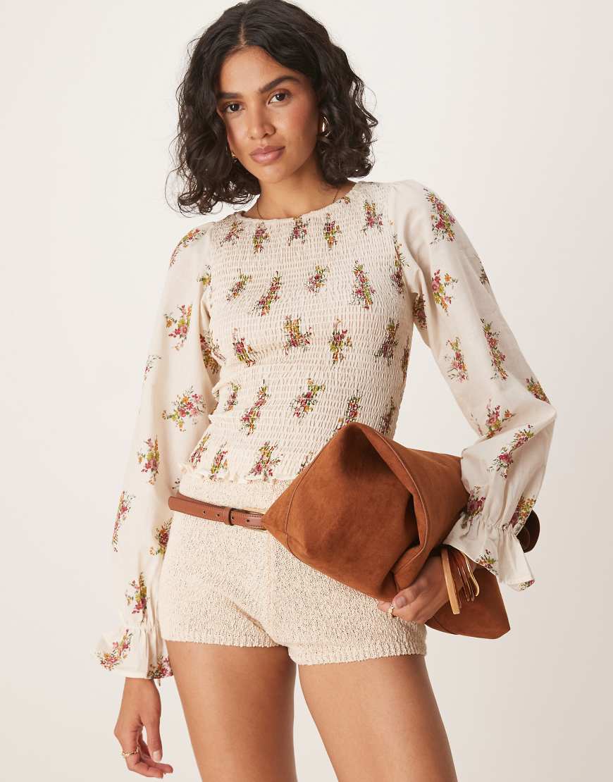 ASOS DESIGN - Babydoll-Trägertop aus Baumwolle in Salbeigrün mit Spitzenborte-Bunt von ASOS DESIGN