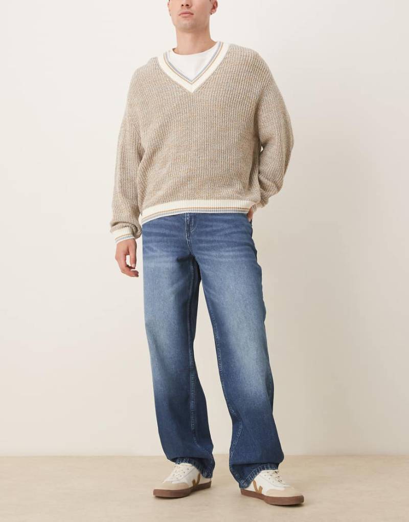 ASOS DESIGN - Baggy Jeans in Vintage-Waschung-Blau von ASOS DESIGN