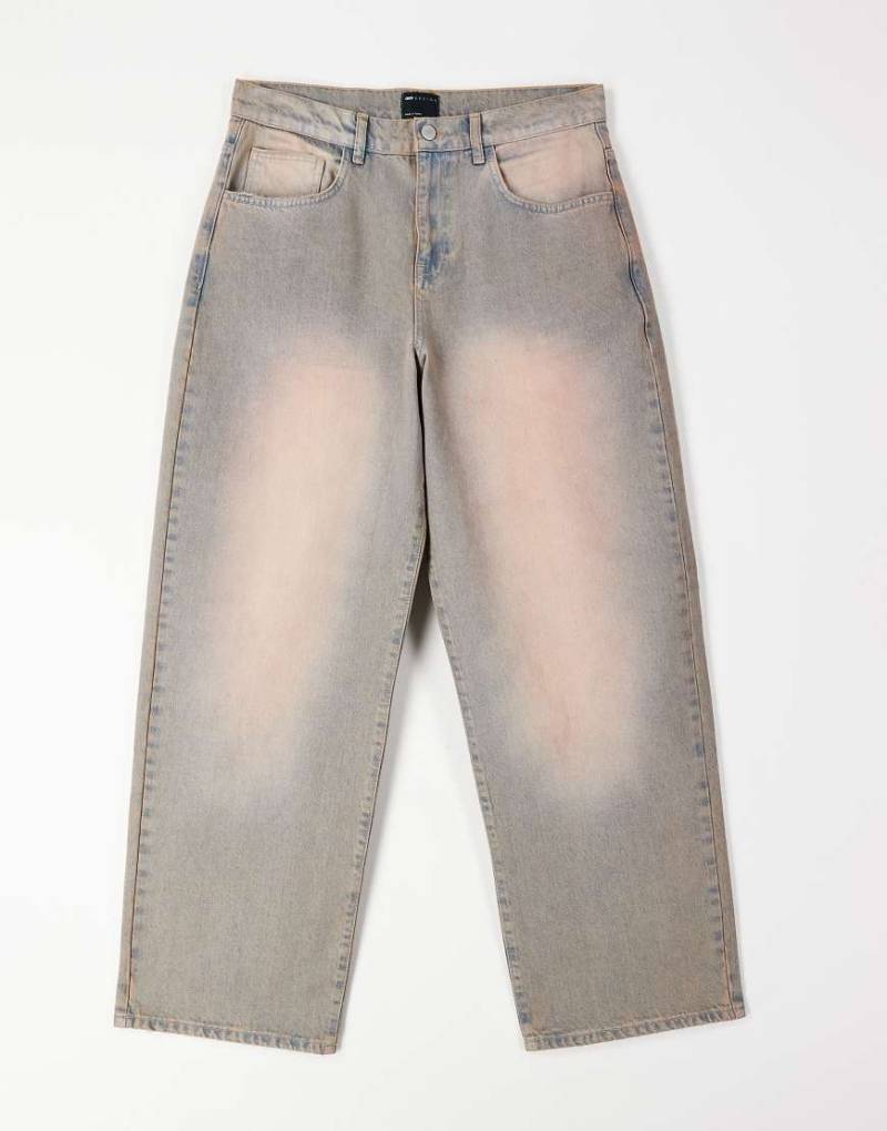 ASOS DESIGN - Baggy-Jeans in verwaschenem Rosa von ASOS DESIGN