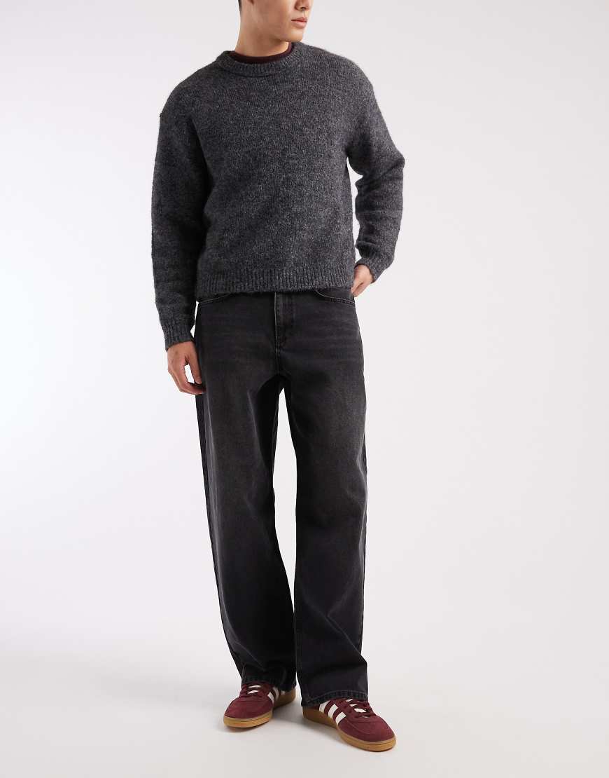 ASOS DESIGN - Baggy-Jeans in verwaschenem Schwarz von ASOS DESIGN