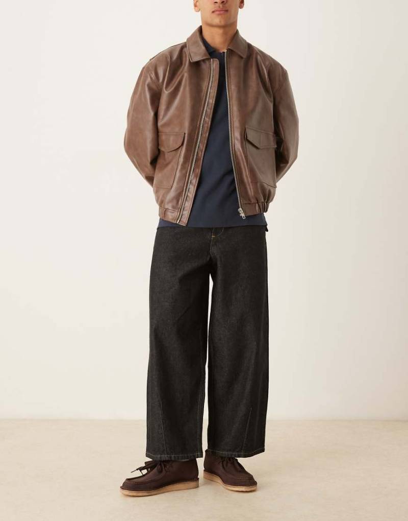 ASOS DESIGN - Ballon-Jeans in Rinse-Waschung-Schwarz von ASOS DESIGN