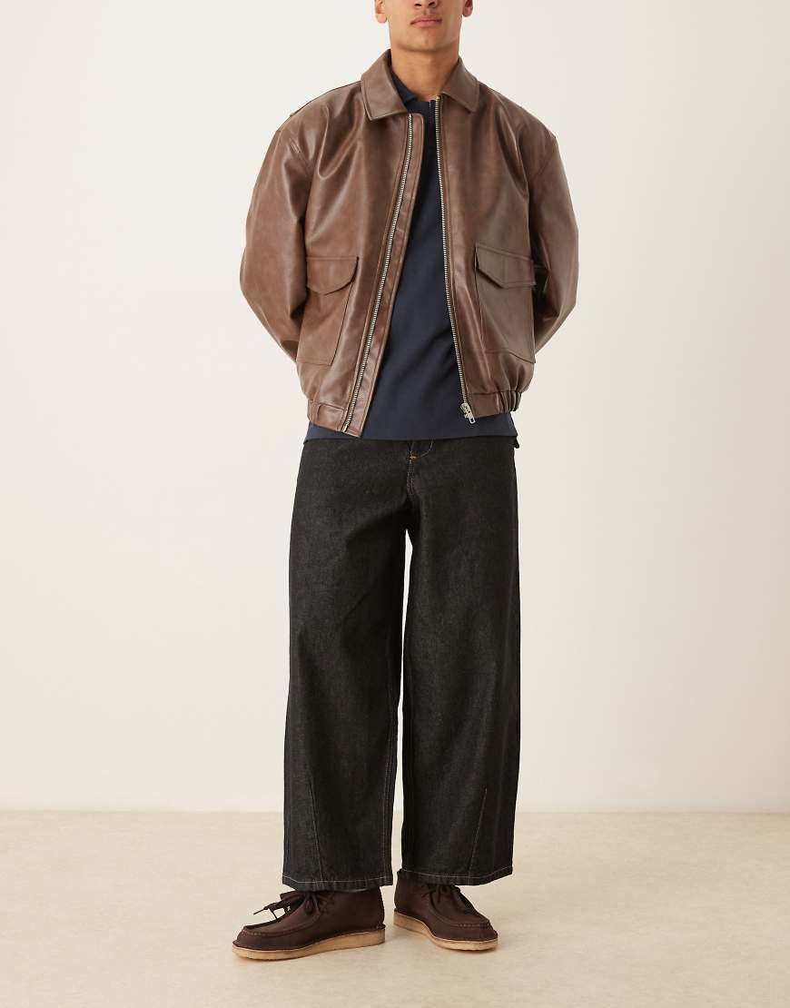 ASOS DESIGN - Ballon-Jeans in Rinse-Waschung-Schwarz ASOS DESIGN - Ballon-Jeans in Rinse-Waschung-Schwarz von ASOS DESIGN