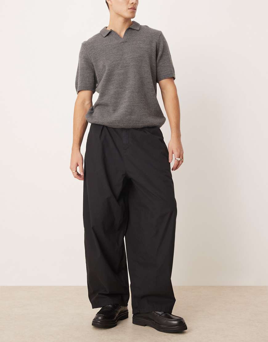 ASOS DESIGN - Ballonhose in Schwarz mit D-Ring und weitem Ballon-Schnitt ASOS DESIGN - Ballonhose in Schwarz mit D-Ring und weitem Ballon-Schnitt von ASOS DESIGN