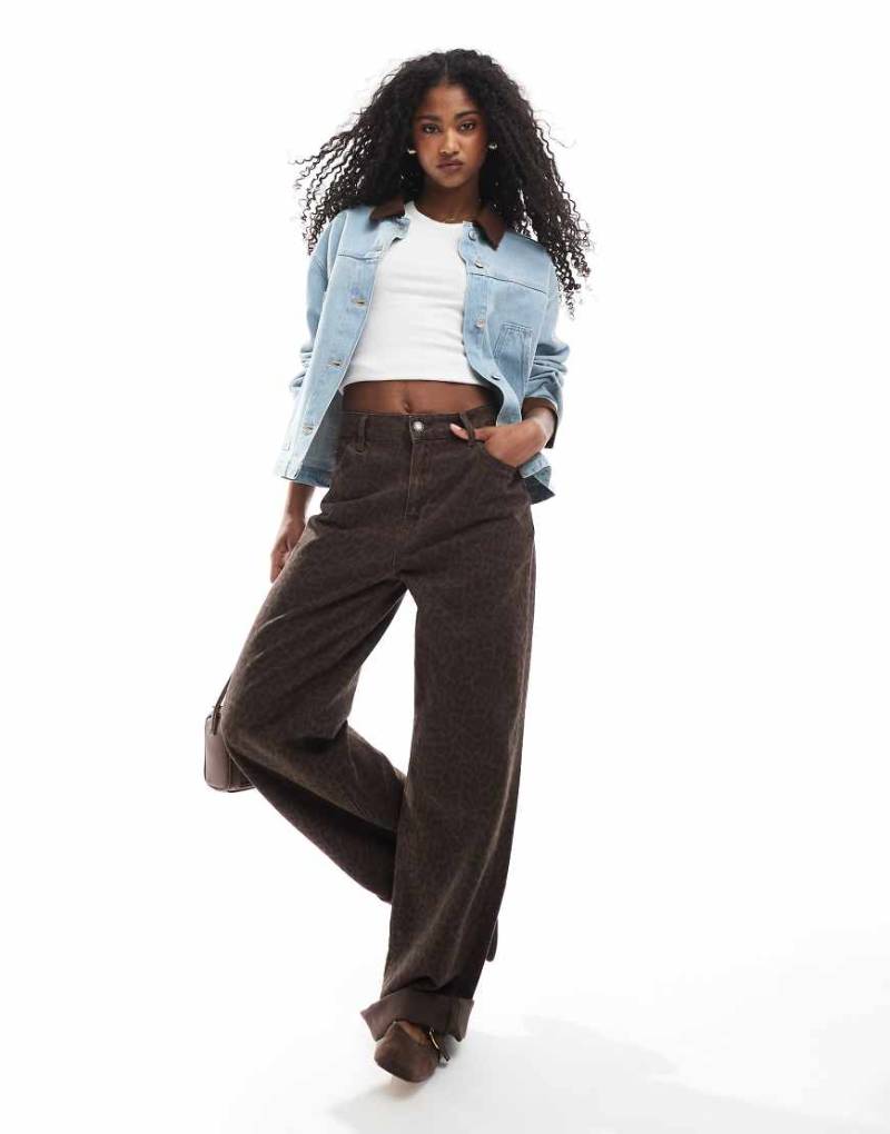 ASOS DESIGN - Barn-Jacke aus Denim mit kontrastierenden Details-Blau von ASOS DESIGN