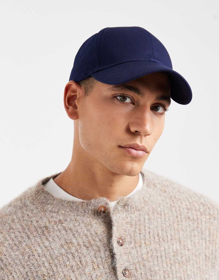 ASOS DESIGN - Basic-Baseballkappe in Marineblau von ASOS DESIGN