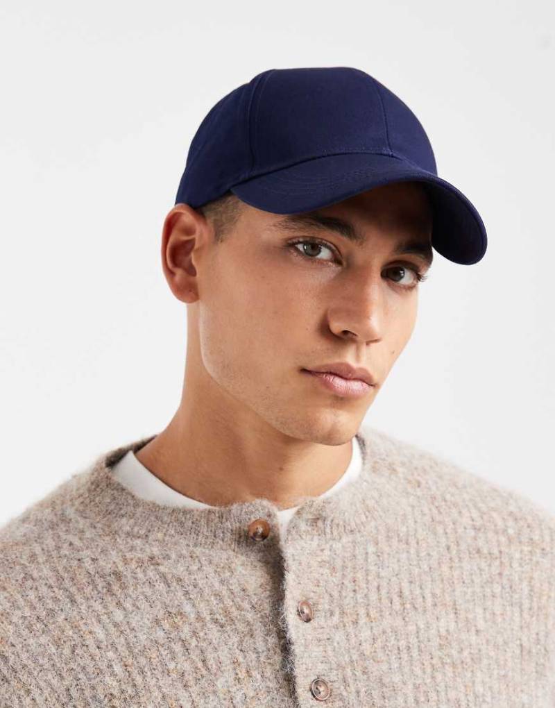 ASOS DESIGN - Basic-Baseballkappe in Marineblau von ASOS DESIGN