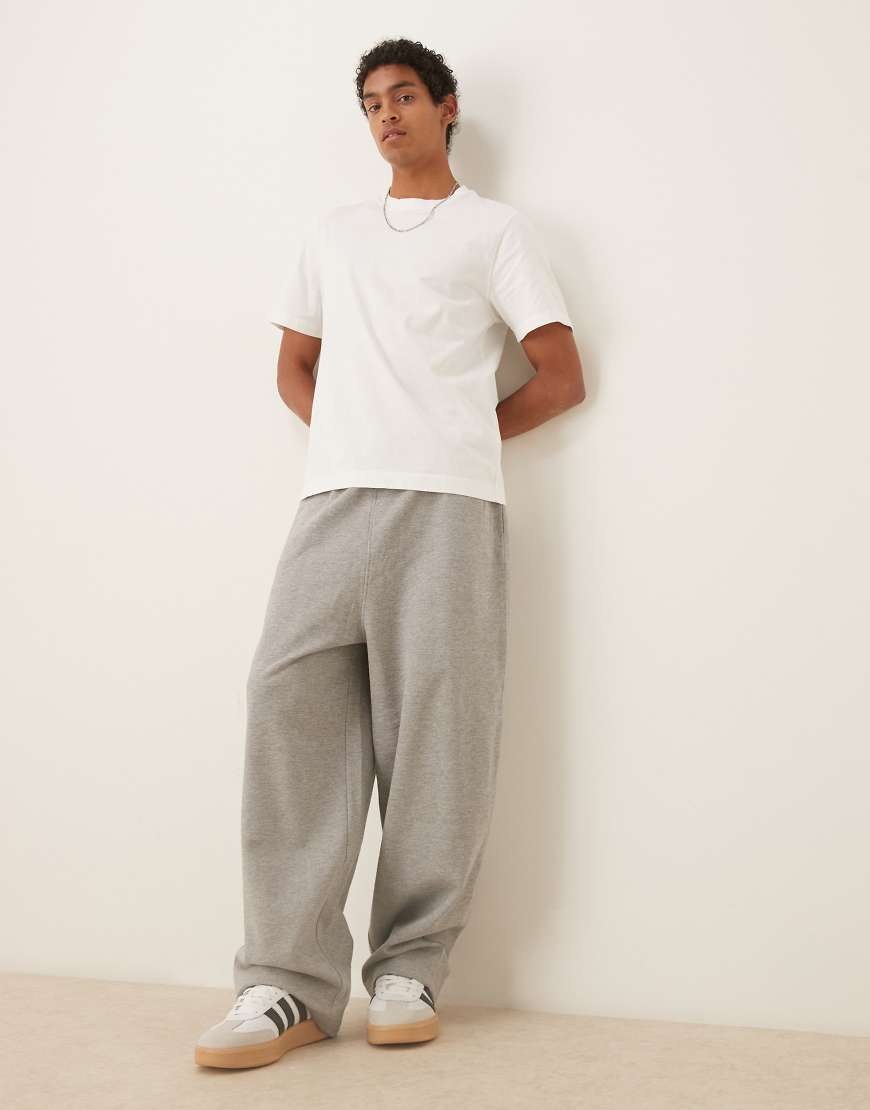 ASOS DESIGN - Basic-Jogginghose in meliertem Grau mit Balloon-Oversize-Schnitt ASOS DESIGN - Basic-Jogginghose in meliertem Grau mit Balloon-Oversize-Schnitt von ASOS DESIGN