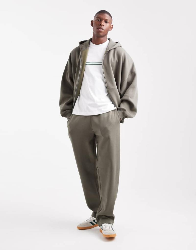 ASOS DESIGN - Basic-Jogginghose mit geradem Schnitt in Grün von ASOS DESIGN