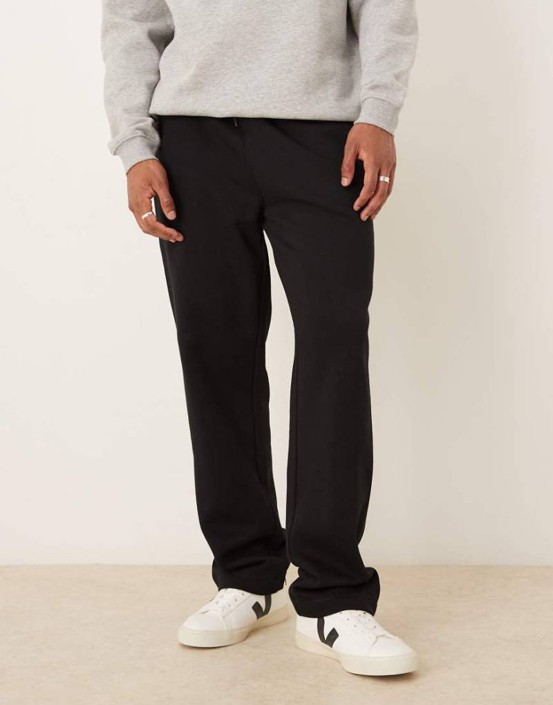 ASOS DESIGN - Basic-Jogginghose mit geradem Schnitt in Schwarz von ASOS DESIGN