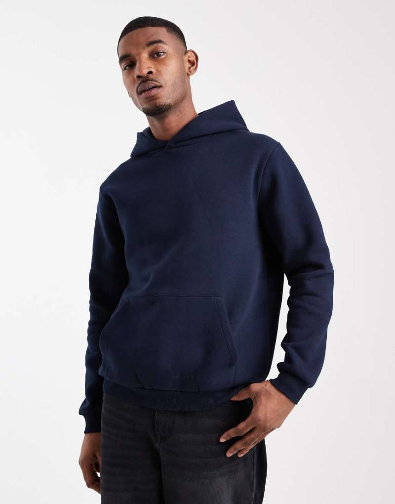 ASOS DESIGN - Basic-Kapuzenpullover in Marineblau von ASOS DESIGN