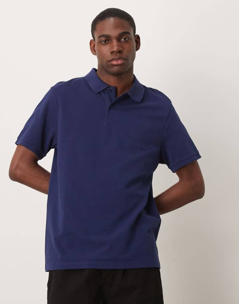 ASOS DESIGN - Basic-Polohemd aus Pikee in Blau ASOS DESIGN - Basic-Polohemd aus Pikee in Blau von ASOS DESIGN