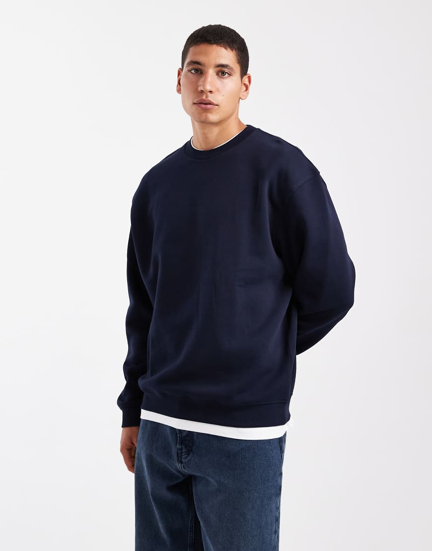 ASOS DESIGN - Basic-Sweatshirt in Marineblau von ASOS DESIGN