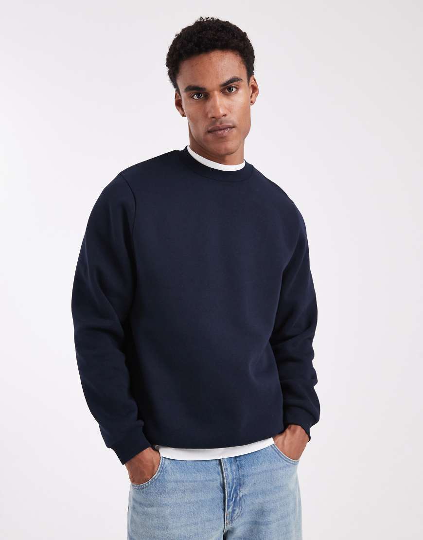 ASOS DESIGN - Basic-Sweatshirt in Marineblau von ASOS DESIGN