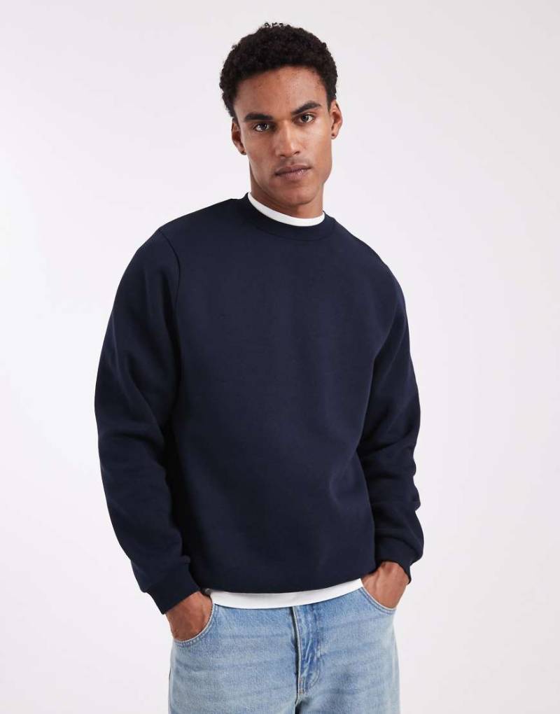 ASOS DESIGN - Basic-Sweatshirt in Marineblau von ASOS DESIGN