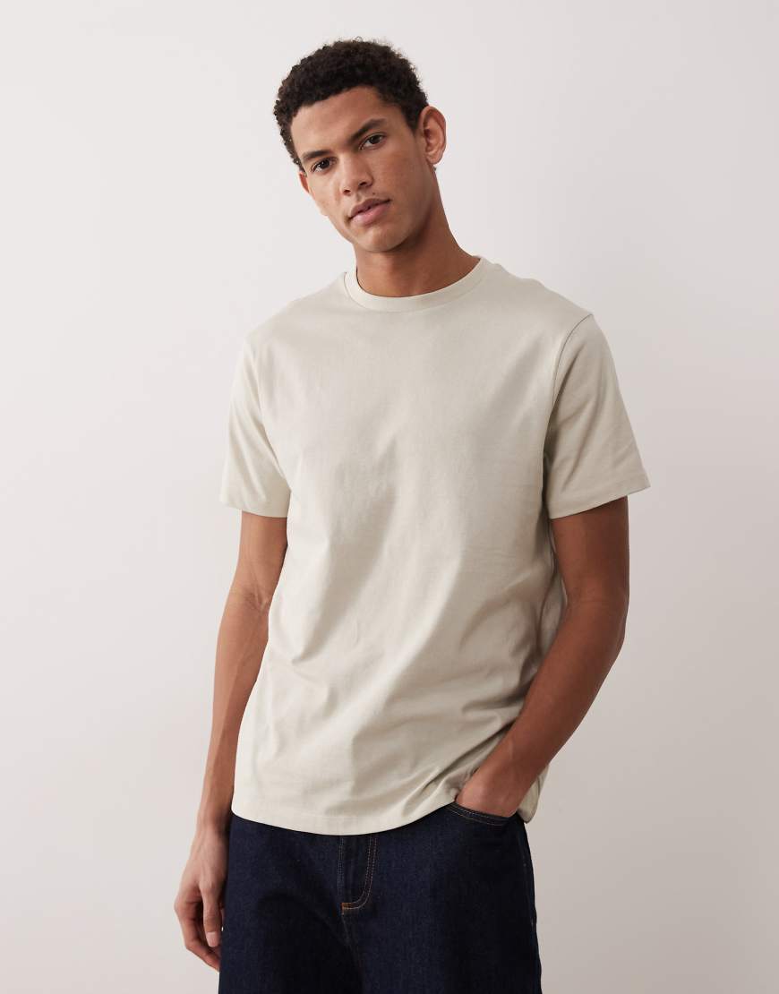 ASOS DESIGN - Basic-T-Shirt in Beige mit Regular-Fit-Schnitt-Neutral von ASOS DESIGN