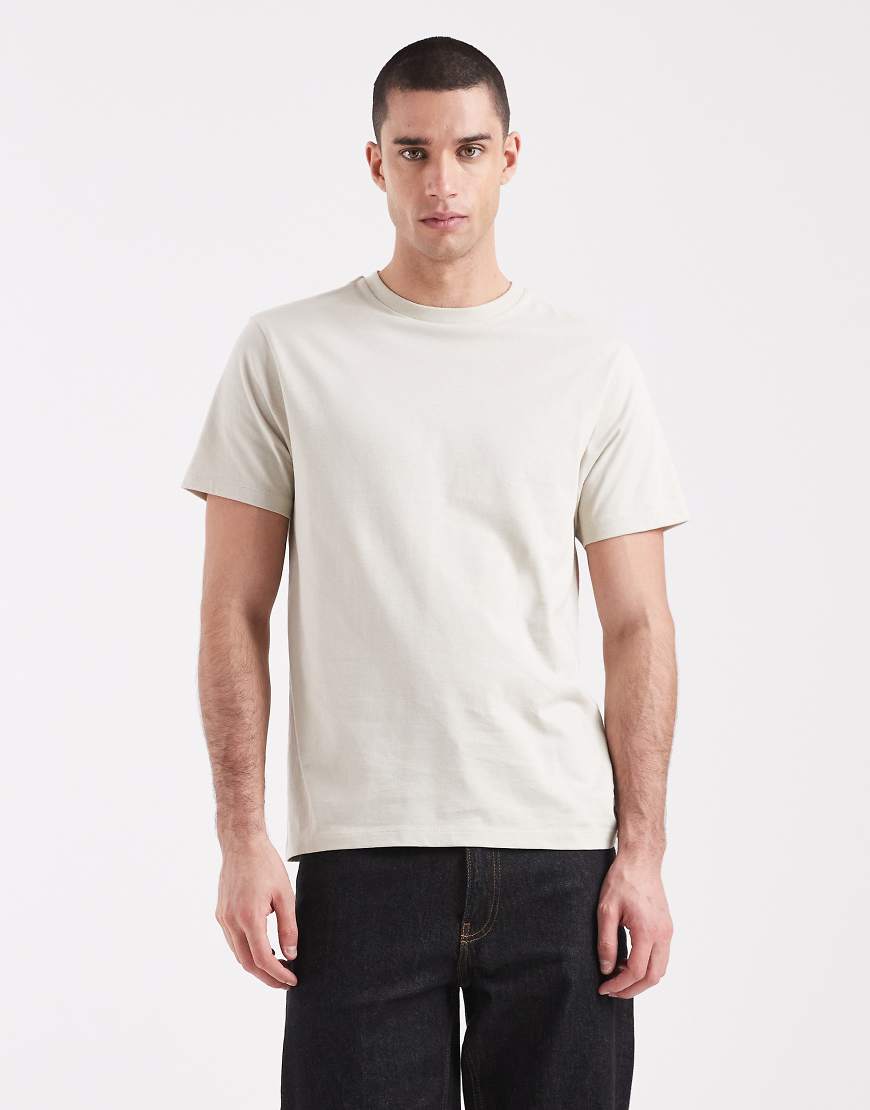 ASOS DESIGN - Basic-T-Shirt in Beige mit Rundhalsausschnitt-Neutral von ASOS DESIGN