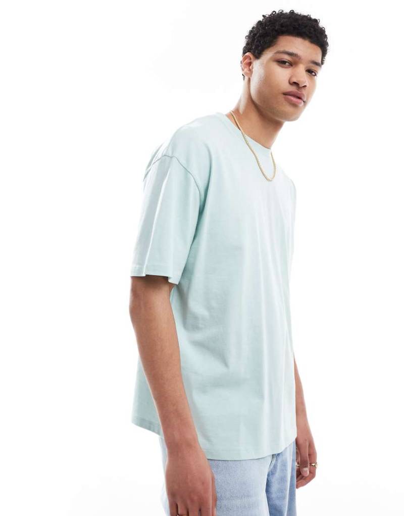 ASOS DESIGN - Basic-T-Shirt in Blau mit Oversize-Schnitt von ASOS DESIGN