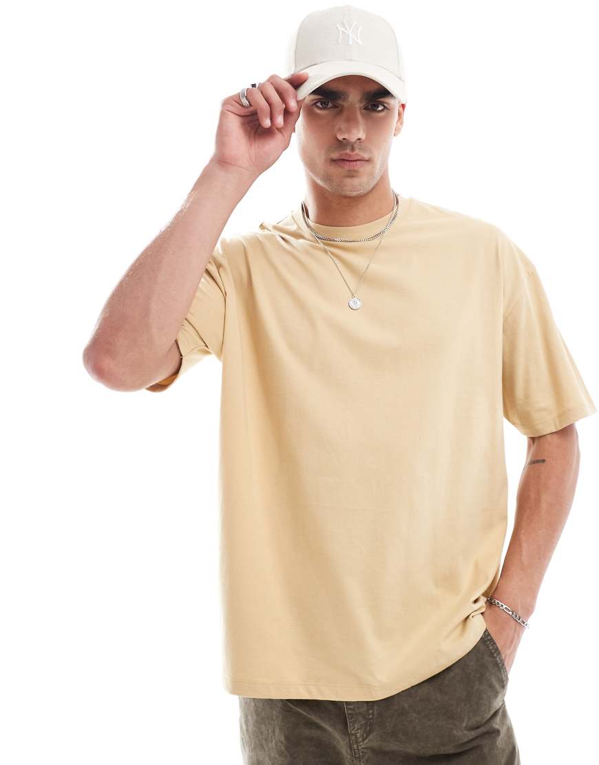 ASOS DESIGN - Basic-T-Shirt in Gelb mit Oversize-Schnitt von ASOS DESIGN