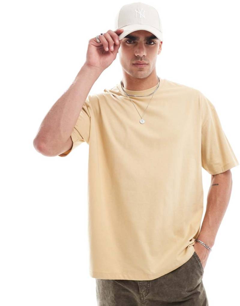 ASOS DESIGN - Basic-T-Shirt in Gelb mit Oversize-Schnitt von ASOS DESIGN