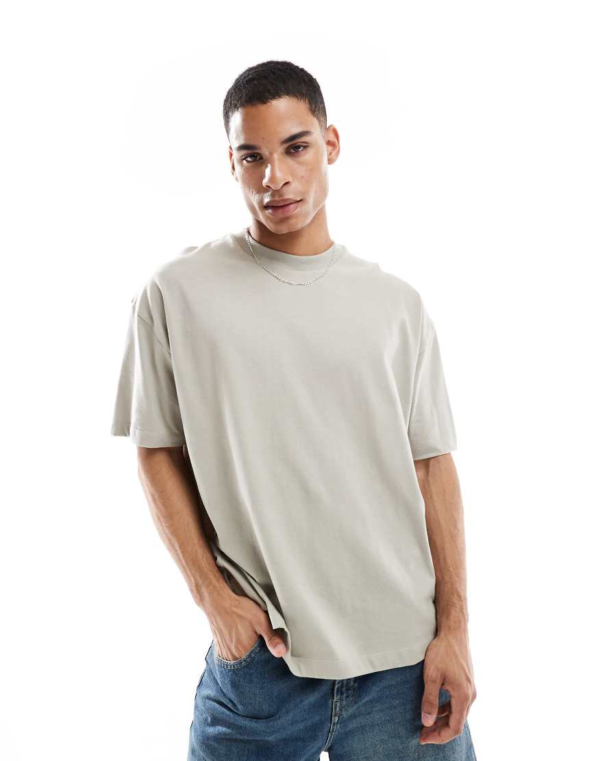 ASOS DESIGN - Basic-T-Shirt in Grau mit Oversize-Schnitt von ASOS DESIGN