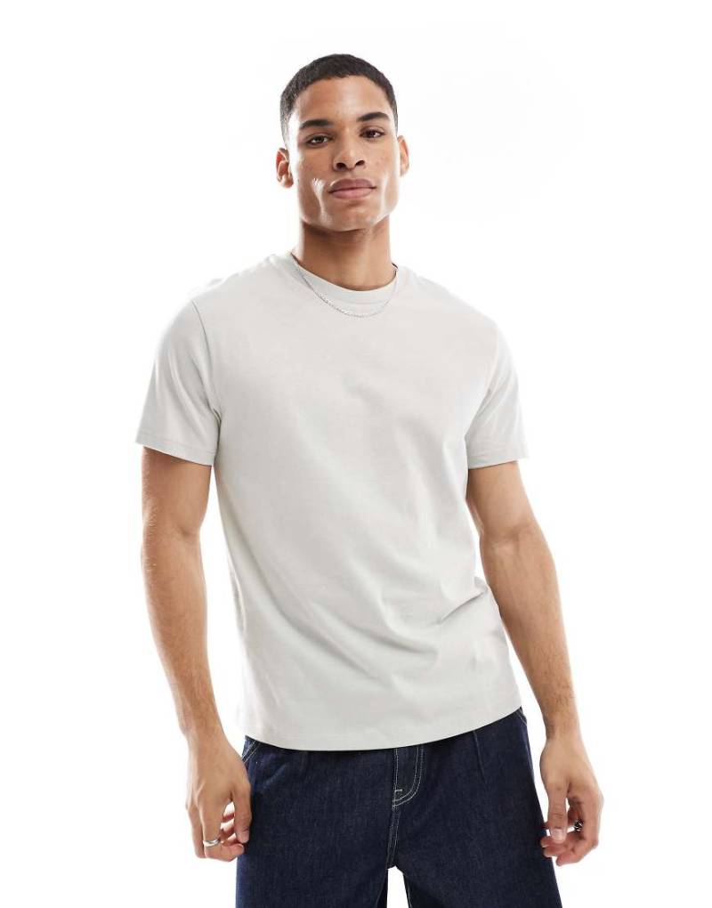 ASOS DESIGN - Basic-T-Shirt in Grau mit Rundhalsausschnitt von ASOS DESIGN
